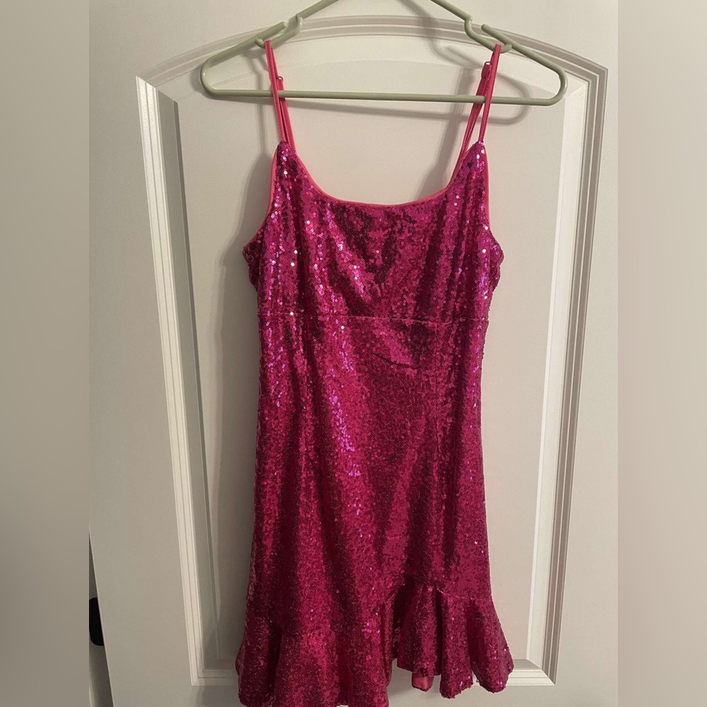 pink lulus hoco dress